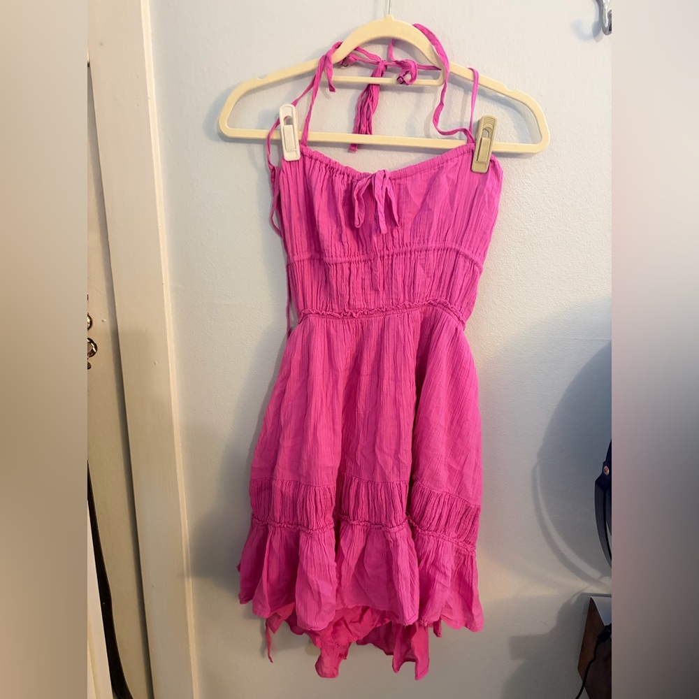 Free People Pink Tiered Mini Dress - Picture 4 of 5